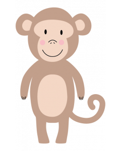 Fun Character Bin Graphic Monkey