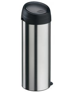 40 LITRE SOFT TOUCH BIN STAINLESS STEEL