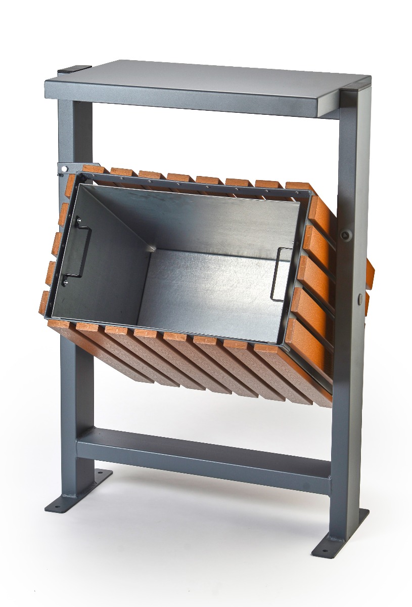 Single Compartment Hooded Outdoor Bin